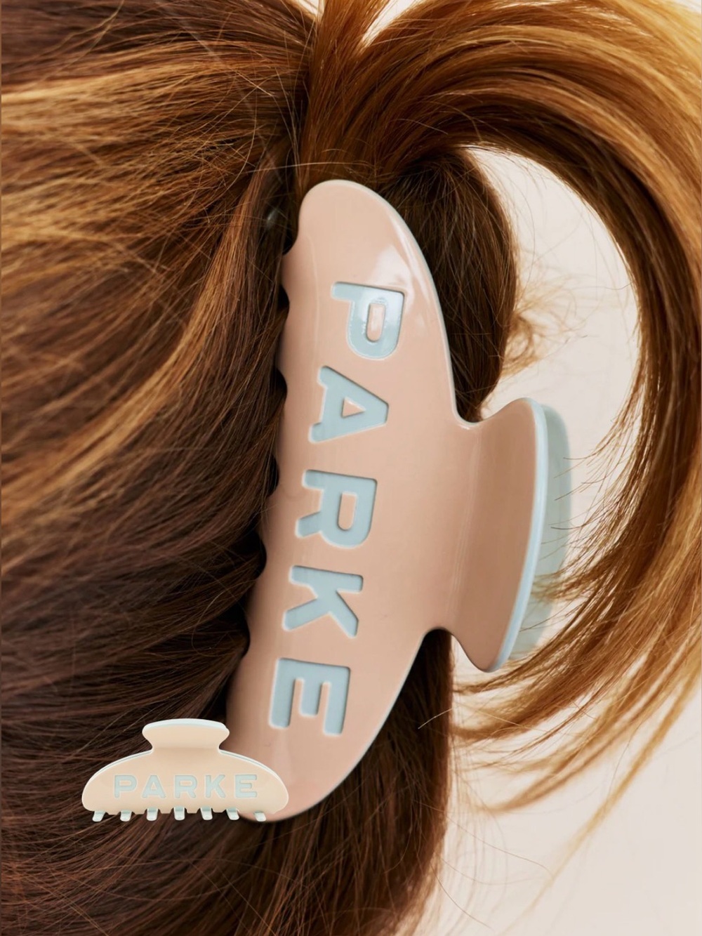 PARKER Cupcake Hair Claw Clip with Mint Lettering